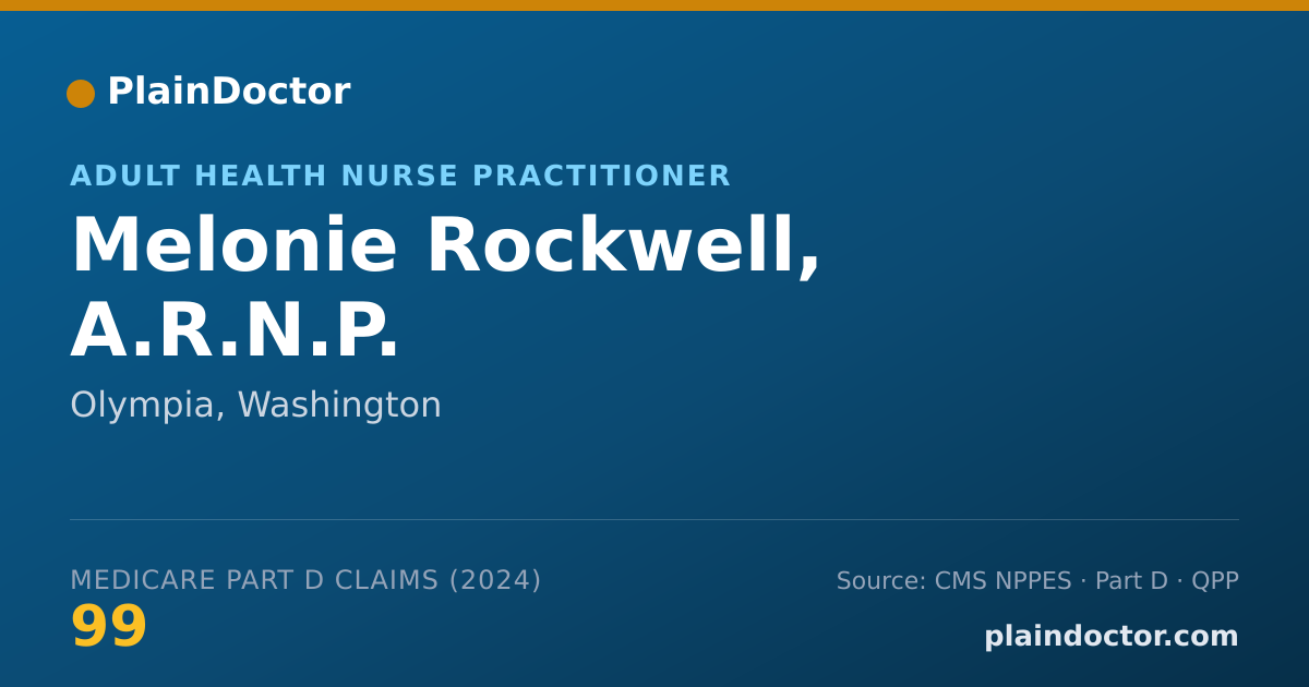 Shareable card for Melonie Rockwell, A.R.N.P. - Adult Health Nurse Practitioner, Olympia, WA