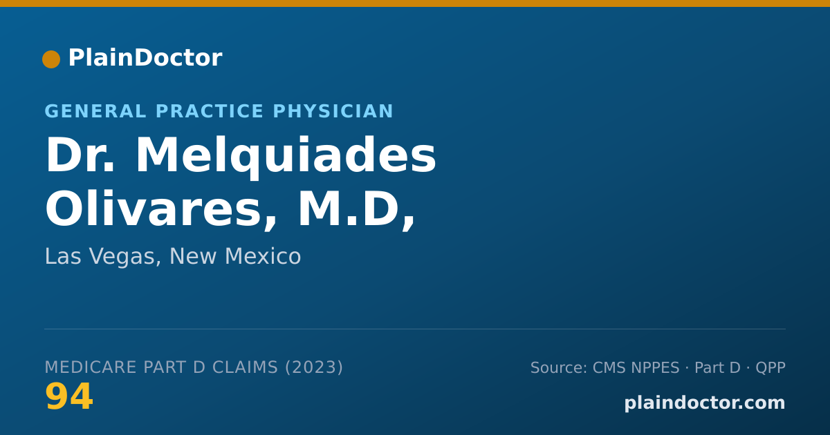 Shareable card for Melquiades Olivares, M.D, - General Practice Physician, Las Vegas, NM
