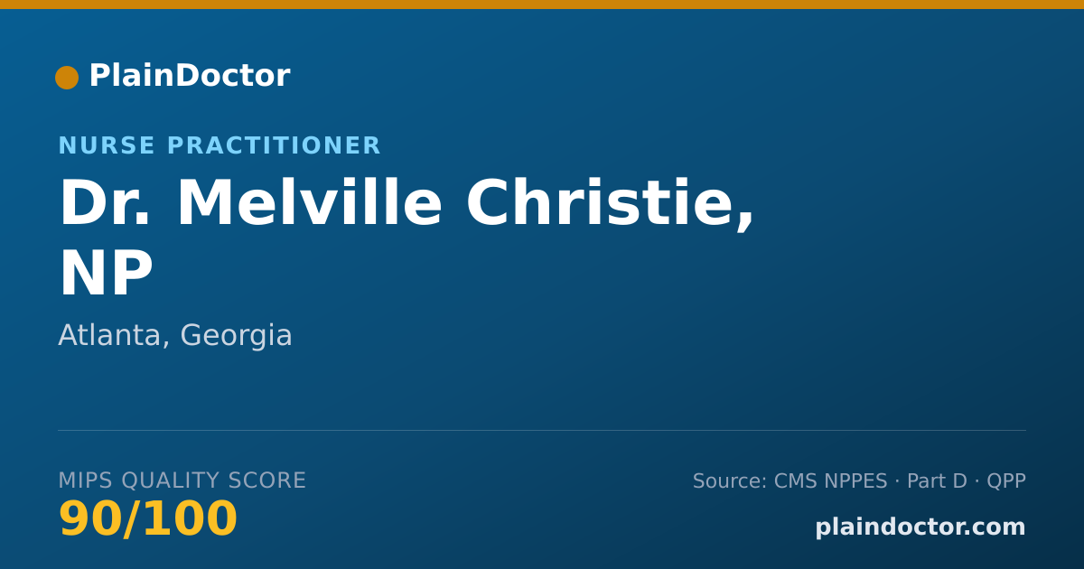 Shareable card for Melville Christie, NP - Nurse Practitioner, Atlanta, GA