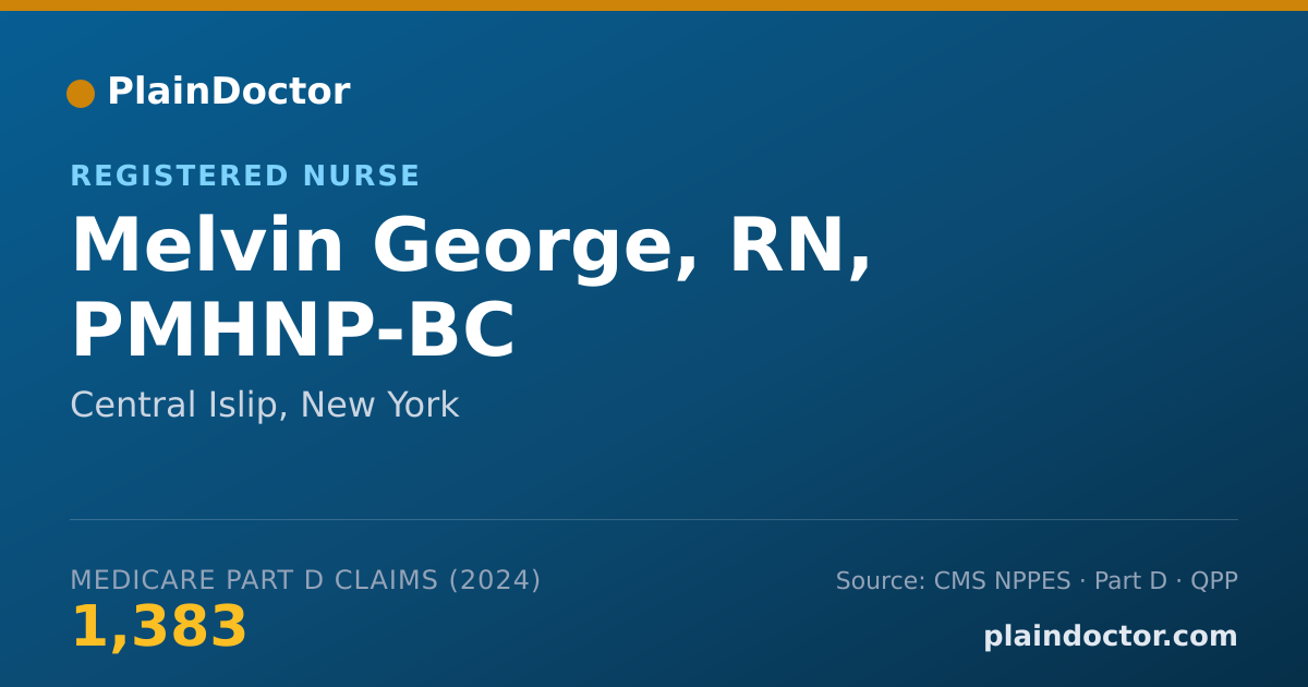 Shareable card for Melvin George, RN, PMHNP-BC - Registered Nurse, Central Islip, NY