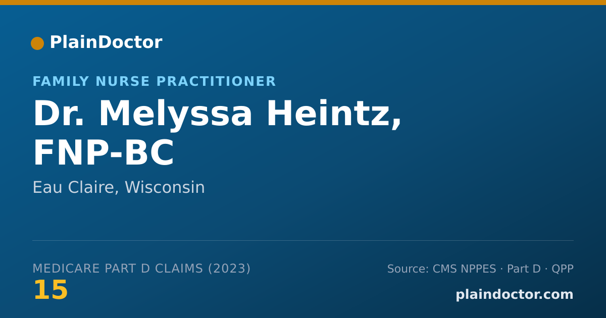 Shareable card for Melyssa Heintz, FNP-BC - Family Nurse Practitioner, Eau Claire, WI