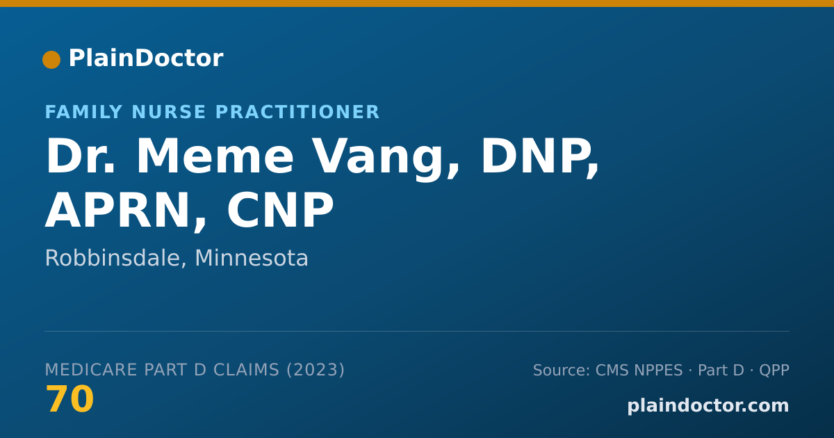 Shareable card for Meme Vang, DNP, APRN, CNP - Family Nurse Practitioner, Robbinsdale, MN