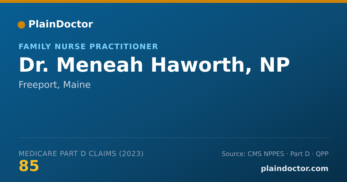 Shareable card for Meneah Haworth, NP - Family Nurse Practitioner, Freeport, ME