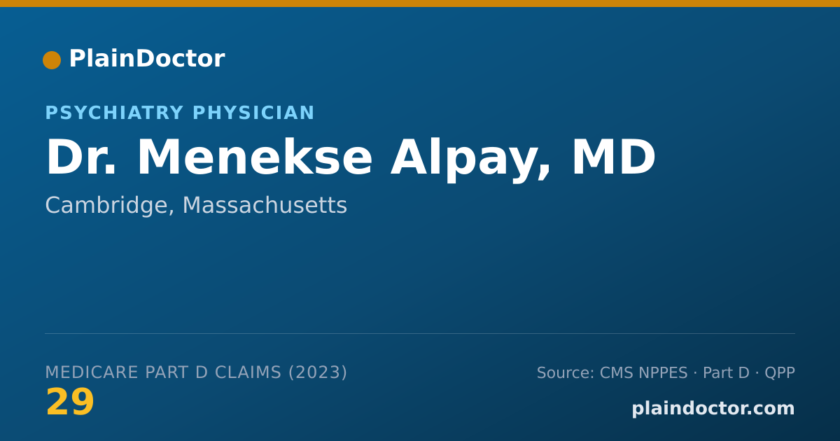 Shareable card for Menekse Alpay, MD - Psychiatry Physician, Cambridge, MA