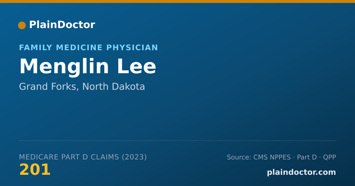Shareable card for Menglin Lee - Family Medicine Physician, Grand Forks, ND