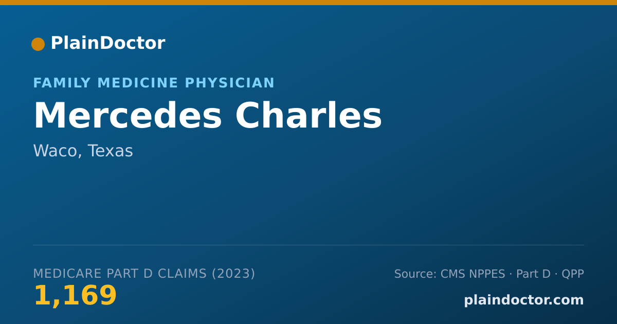 Shareable card for Mercedes Charles - Family Medicine Physician, Waco, TX