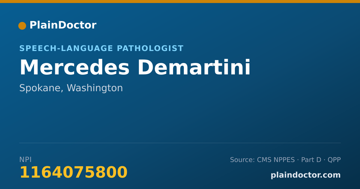 Shareable card for Mercedes Demartini - Speech-Language Pathologist, Spokane, WA