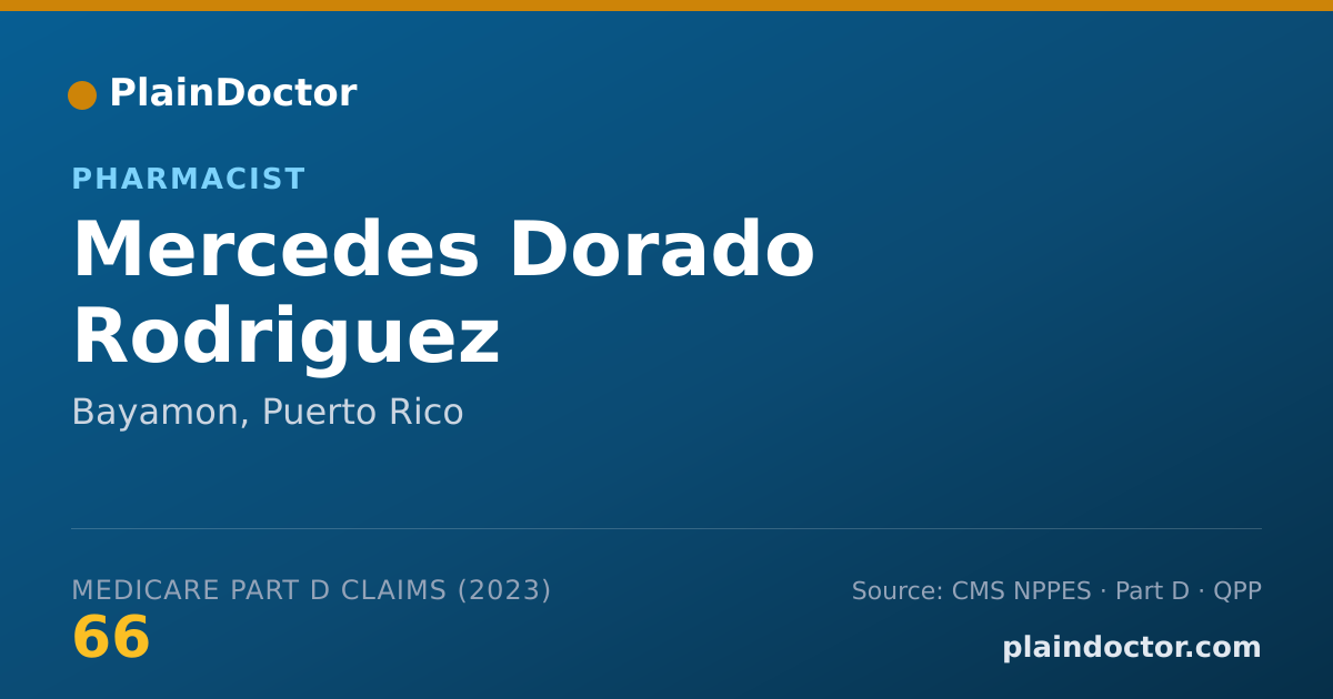 Shareable card for Mercedes Dorado Rodriguez - Pharmacist, Bayamon, PR