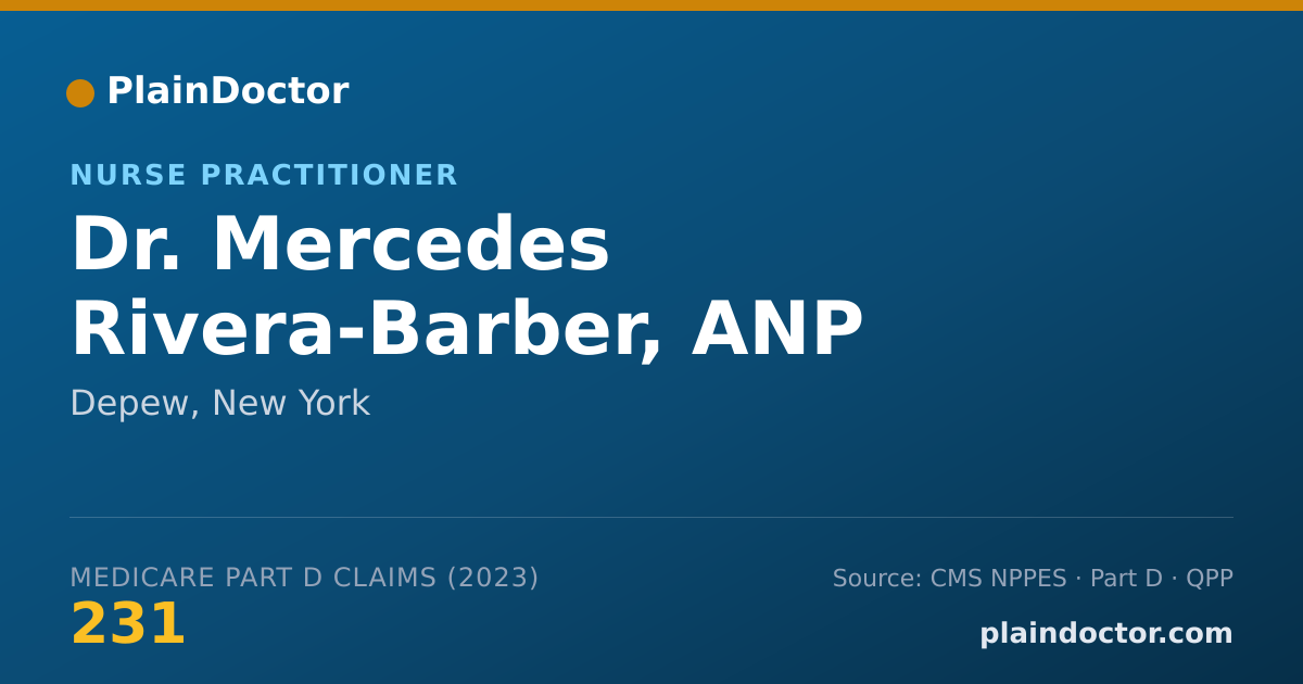 Shareable card for Mercedes Rivera-Barber, ANP - Nurse Practitioner, Depew, NY