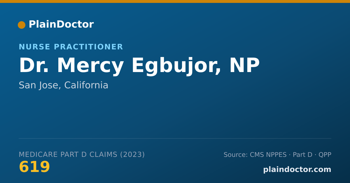 Shareable card for Mercy Egbujor, NP - Nurse Practitioner, San Jose, CA