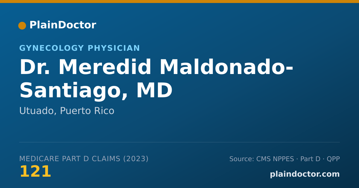 Shareable card for Meredid Maldonado- Santiago, MD - Gynecology Physician, Utuado, PR