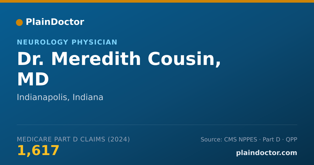 Shareable card for Meredith Cousin, MD - Sleep Medicine (Psychiatry & Neurology) Physician, Indianapolis, IN