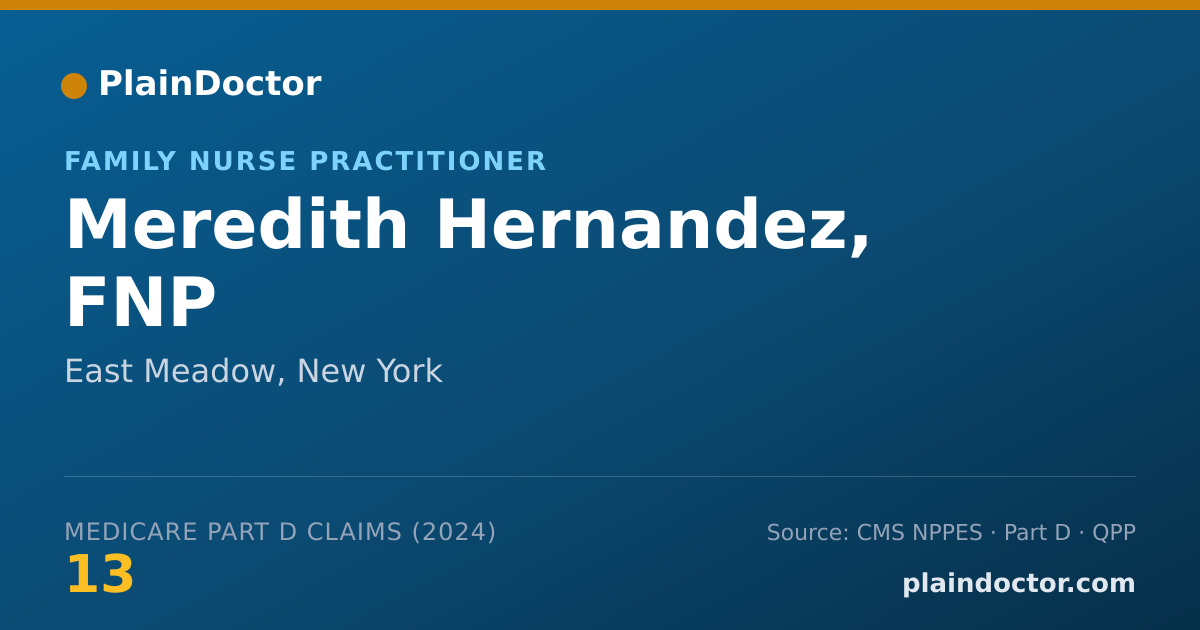 Shareable card for Meredith Hernandez, FNP - Family Nurse Practitioner, East Meadow, NY