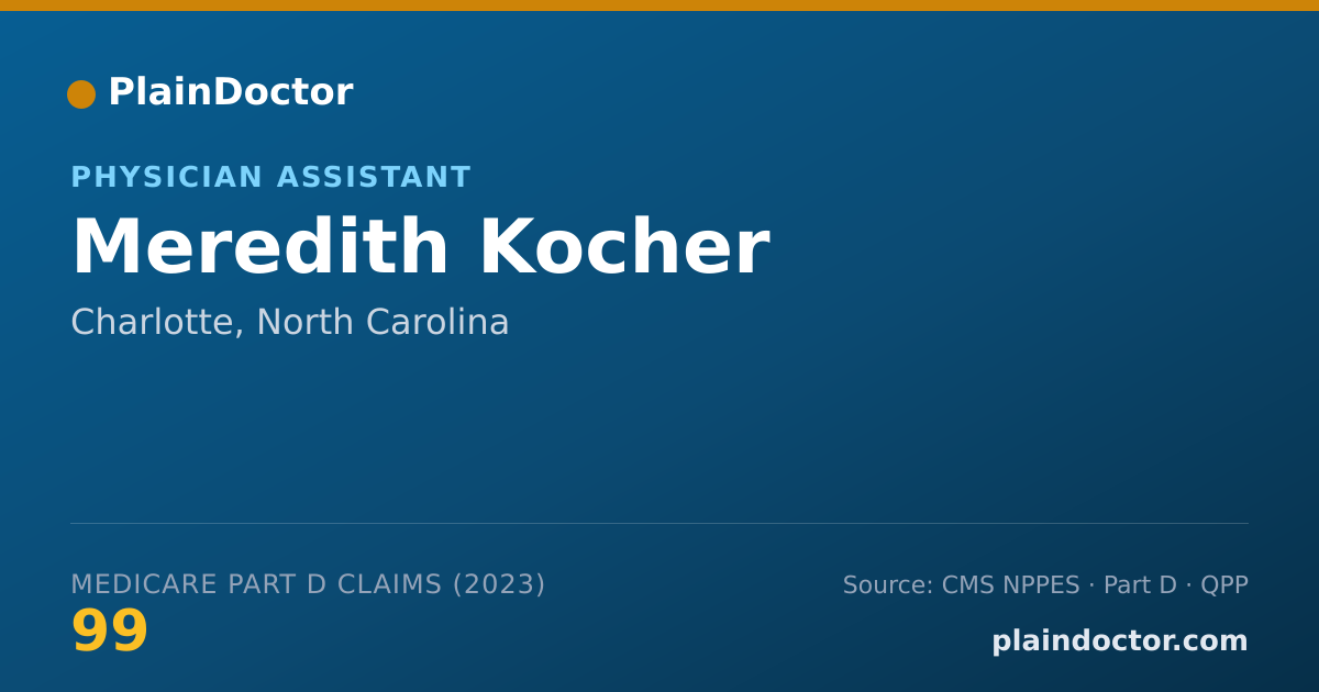 Shareable card for Meredith Kocher - Physician Assistant, Charlotte, NC