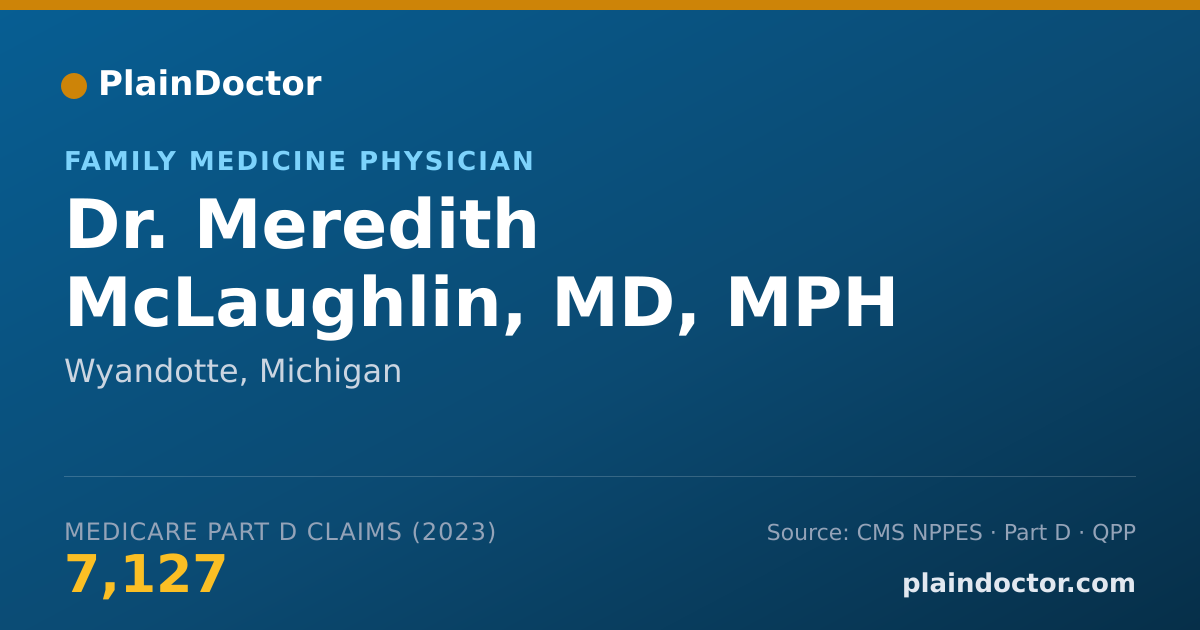 Shareable card for Meredith McLaughlin, MD, MPH - Family Medicine Physician, Wyandotte, MI
