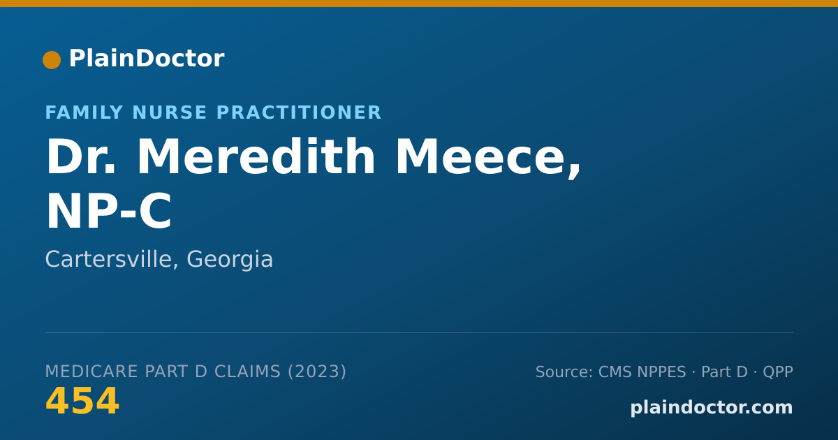 Shareable card for Meredith Meece, NP-C - Family Nurse Practitioner, Cartersville, GA