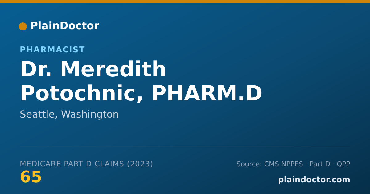 Shareable card for Meredith Potochnic, PHARM.D - Pharmacist, Seattle, WA