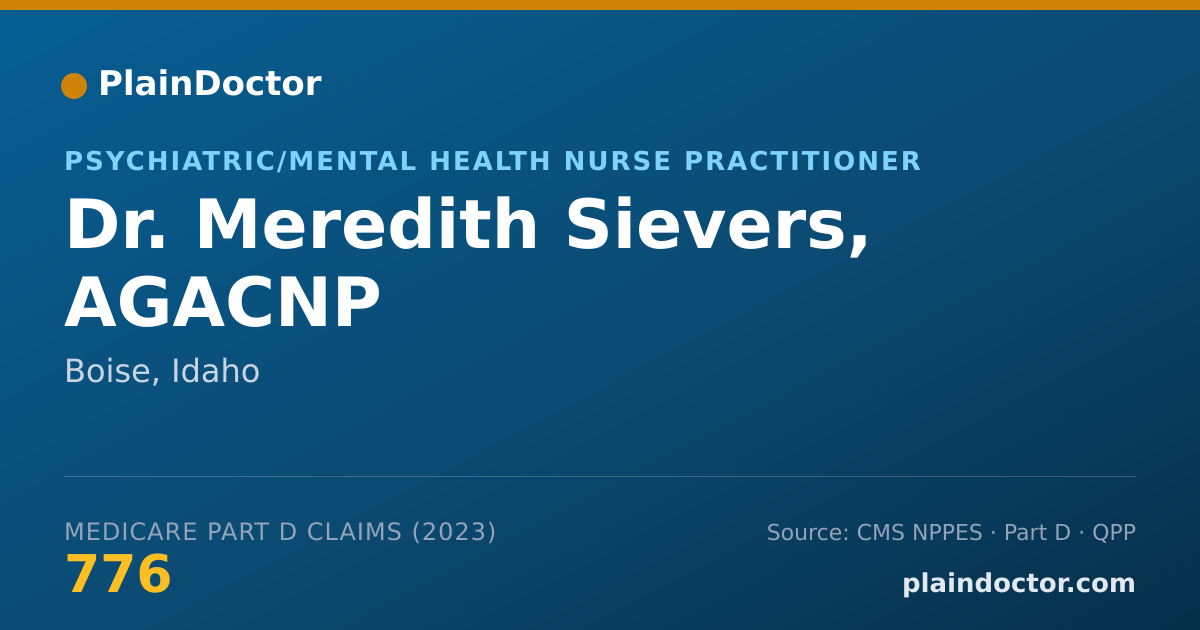 Shareable card for Meredith Sievers, AGACNP - Psychiatric/Mental Health Nurse Practitioner, Boise, ID