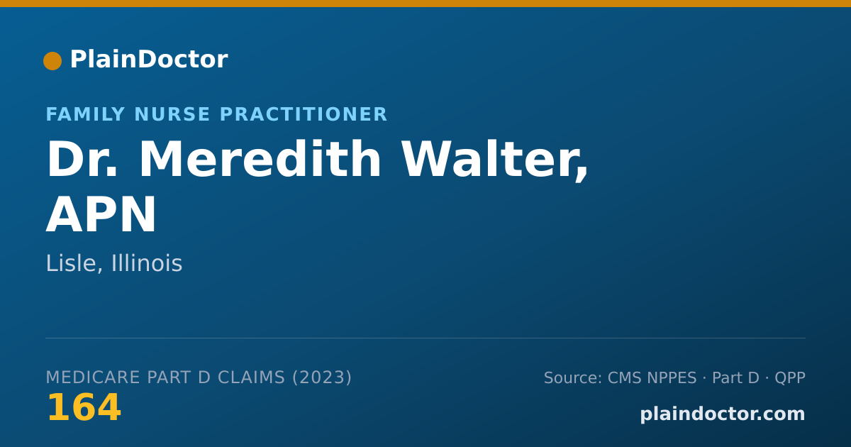 Shareable card for Meredith Walter, APN - Family Nurse Practitioner, Lisle, IL