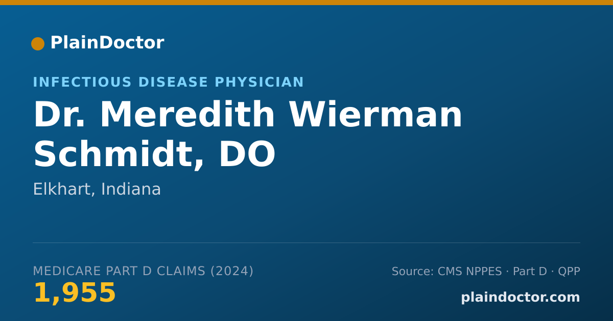 Shareable card for Meredith Wierman Schmidt, DO - Infectious Disease Physician, Elkhart, IN