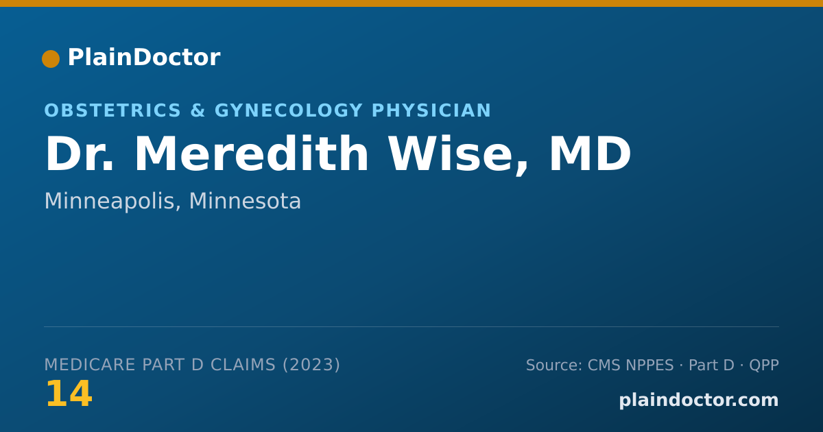Shareable card for Meredith Wise, MD - Obstetrics & Gynecology Physician, Minneapolis, MN