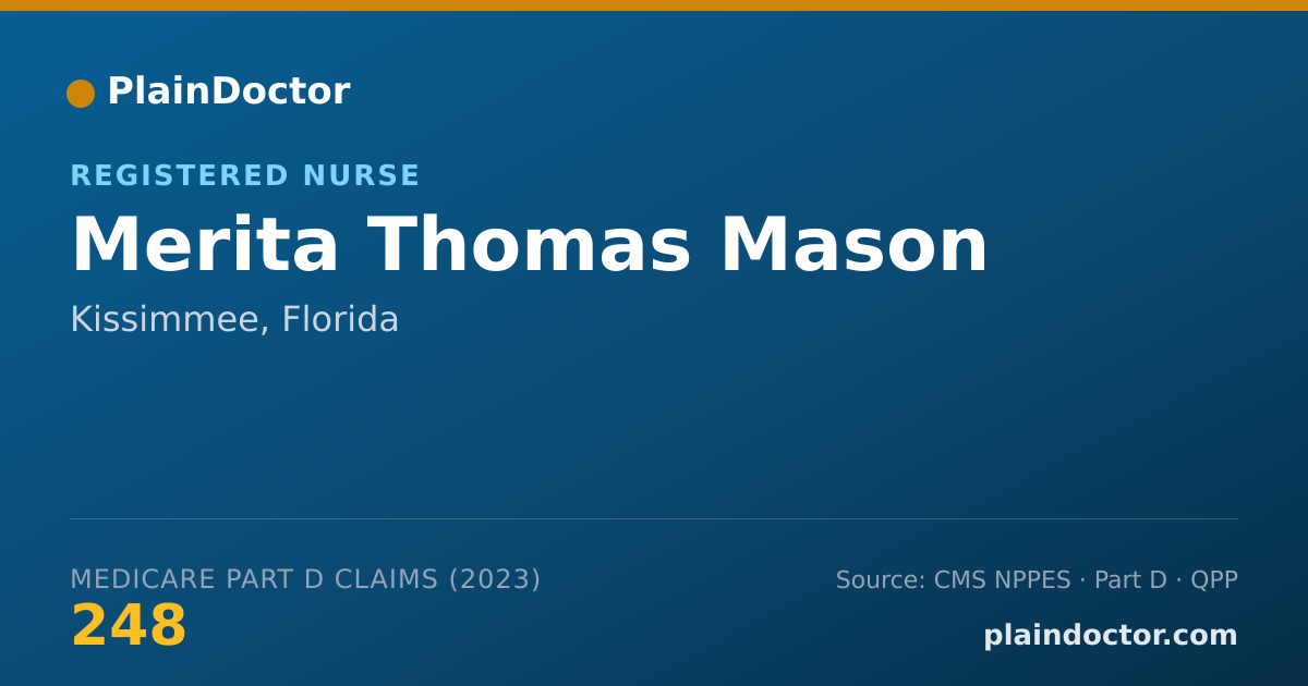 Shareable card for Merita Thomas Mason - Registered Nurse, Kissimmee, FL