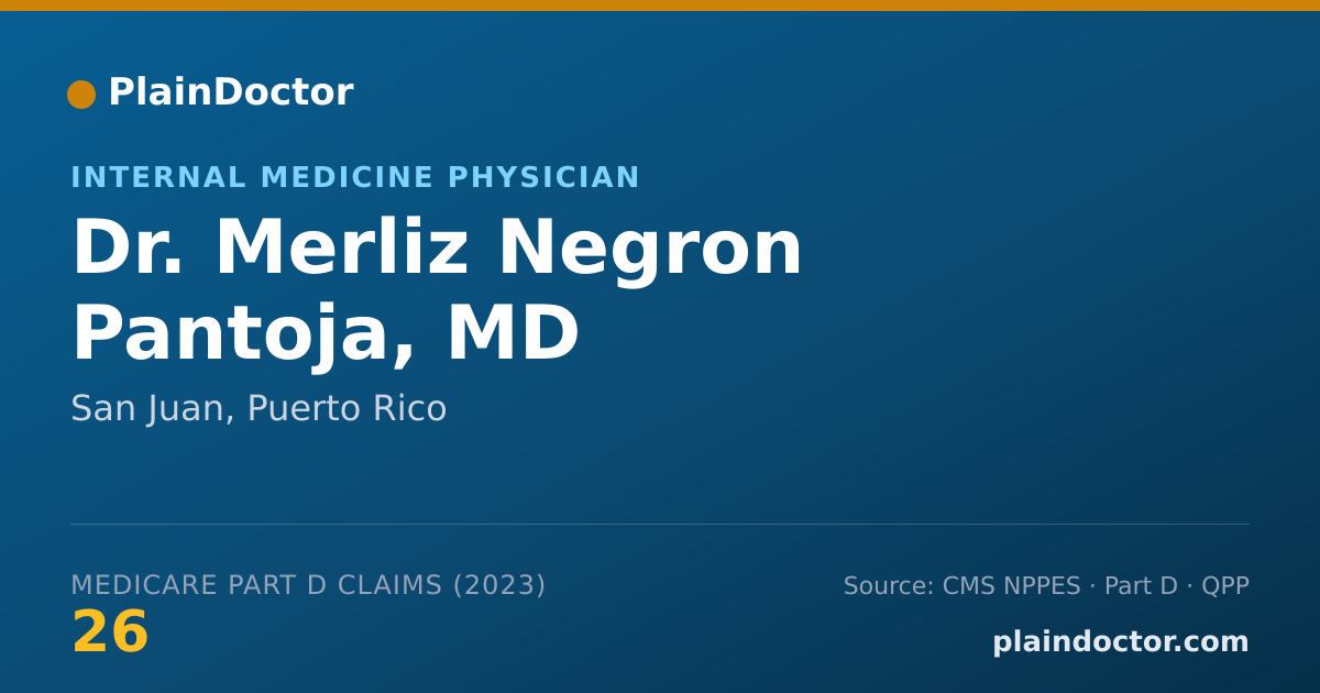 Shareable card for Merliz Negron Pantoja, MD - Internal Medicine Physician, San Juan, PR