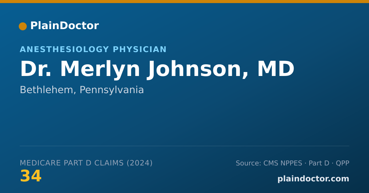 Shareable card for Merlyn Johnson, MD - Pain Medicine (Anesthesiology) Physician, Bethlehem, PA