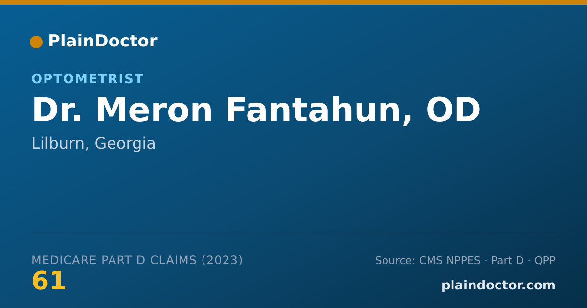 Shareable card for Meron Fantahun, OD - Optometrist, Lilburn, GA