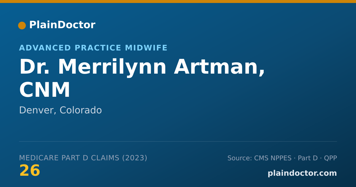 Shareable card for Merrilynn Artman, CNM - Advanced Practice Midwife, Denver, CO