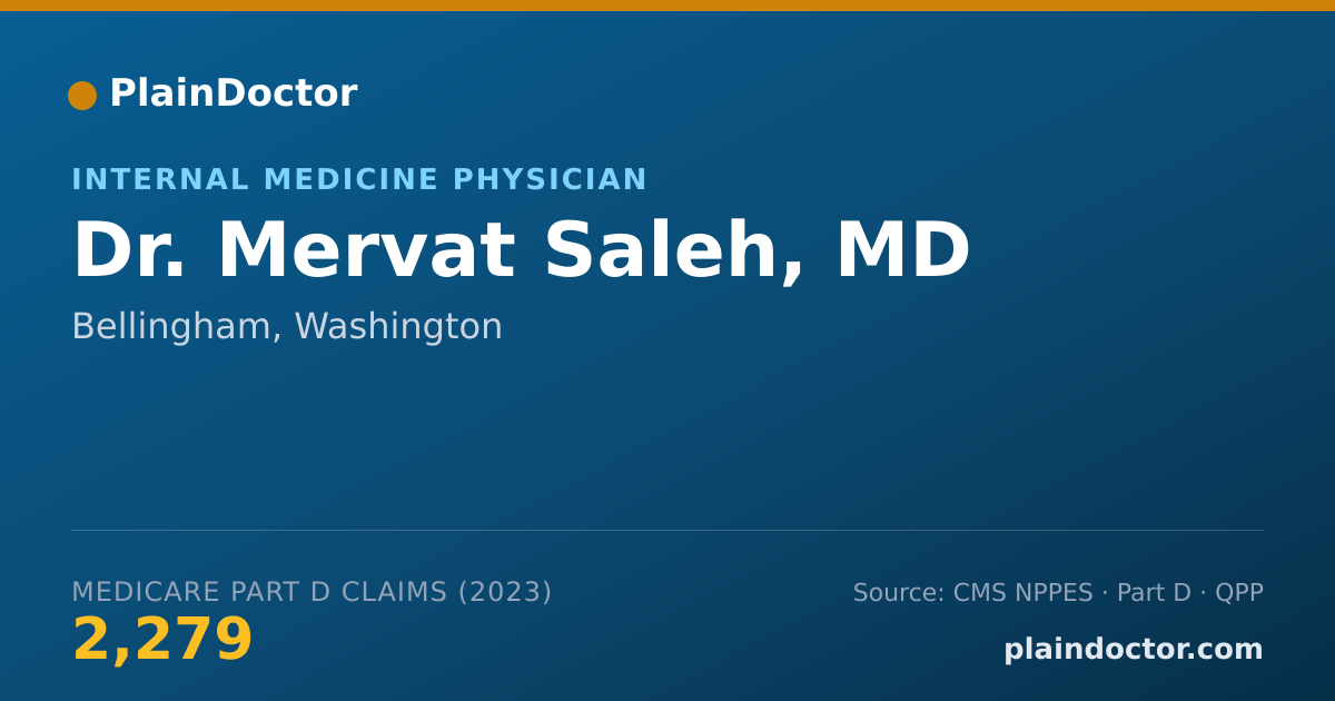Shareable card for Mervat Saleh, MD - Internal Medicine Physician, Bellingham, WA