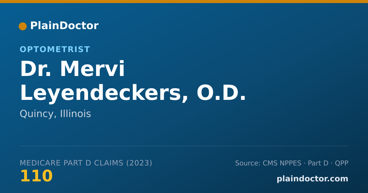Shareable card for Mervi Leyendeckers, O.D. - Optometrist, Quincy, IL