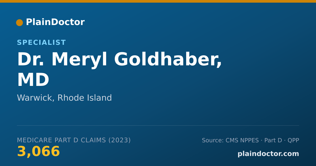 Shareable card for Meryl Goldhaber, MD - Specialist, Warwick, RI