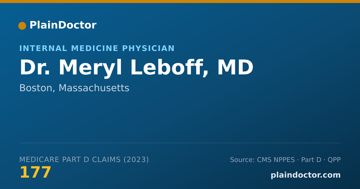 Shareable card for Meryl Leboff, MD - Internal Medicine Physician, Boston, MA