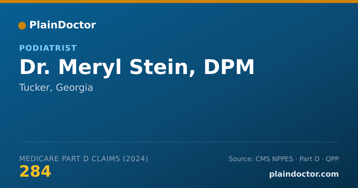 Shareable card for Meryl Stein, DPM - Podiatrist, Tucker, GA