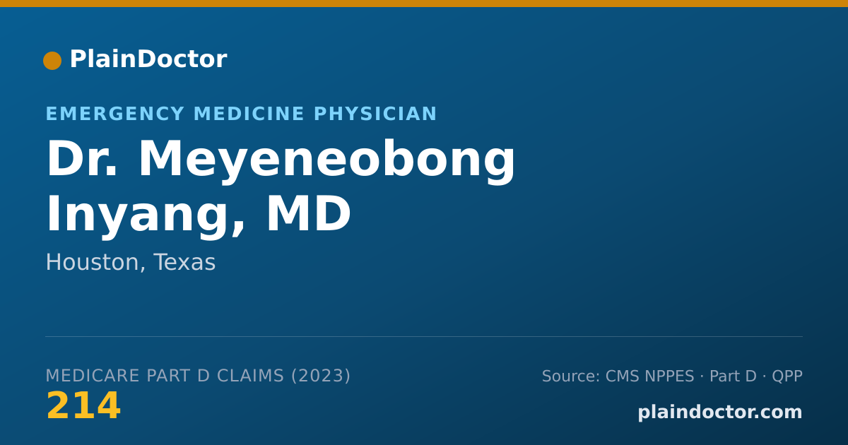 Shareable card for Meyeneobong Inyang, MD - Emergency Medicine Physician, Houston, TX