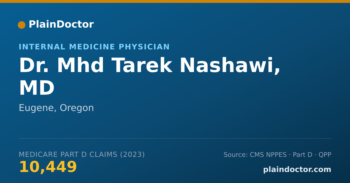 Shareable card for Mhd Tarek Nashawi, MD - Internal Medicine Physician, Eugene, OR