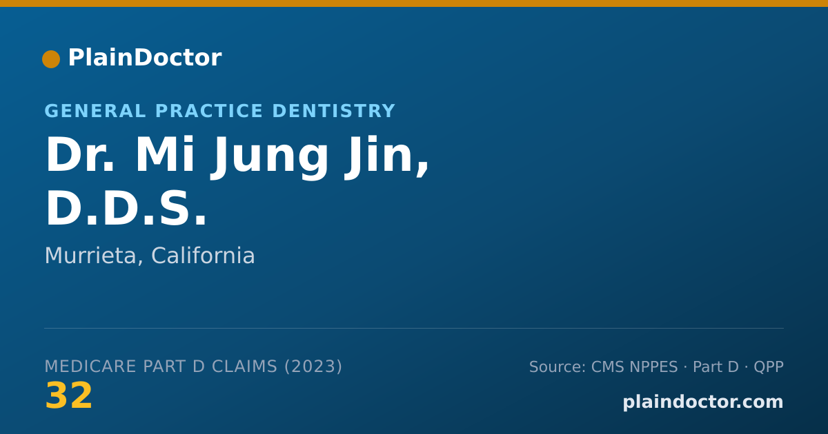 Shareable card for Mi Jung Jin, D.D.S. - General Practice Dentistry, Murrieta, CA