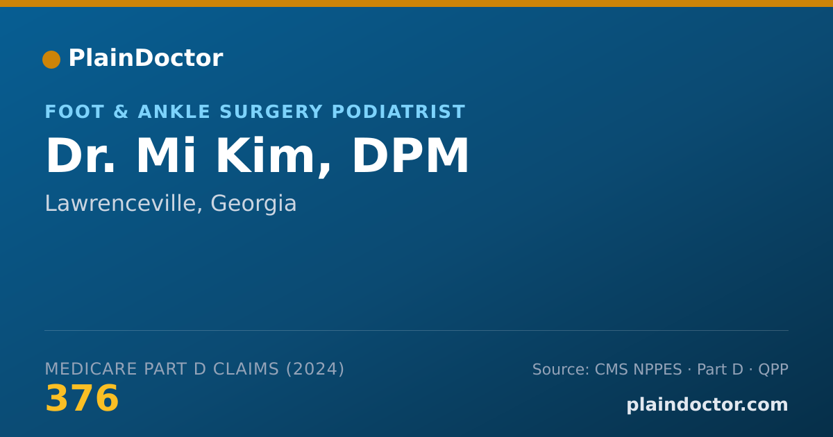 Shareable card for Mi Kim, DPM - Foot & Ankle Surgery Podiatrist, Lawrenceville, GA