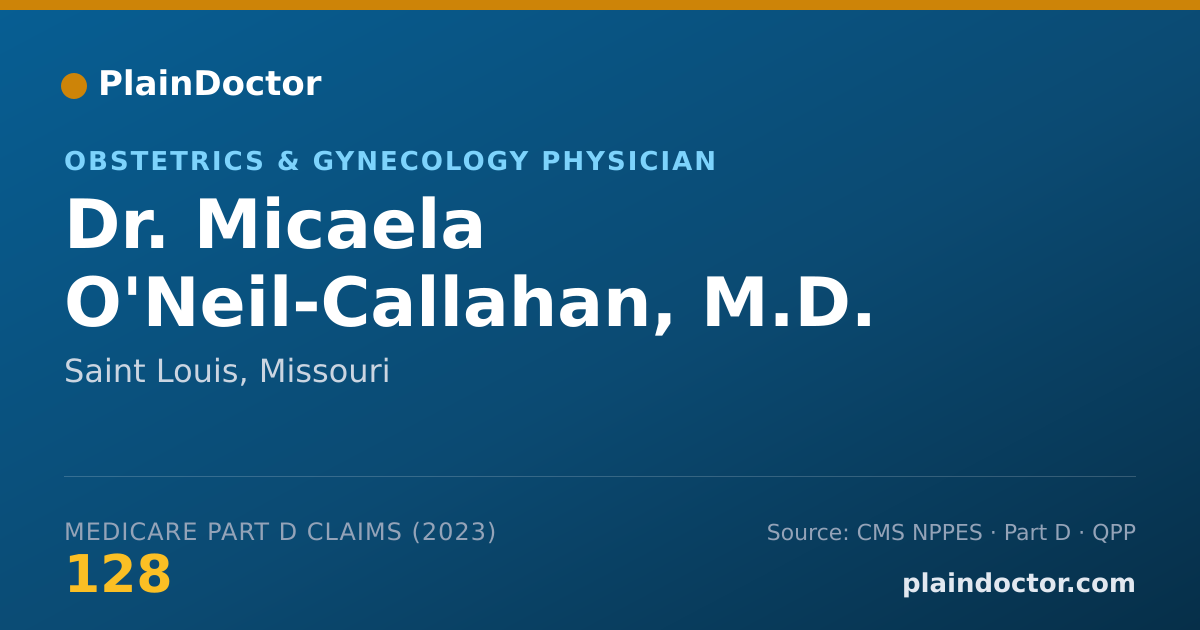 Shareable card for Micaela O'Neil-Callahan, M.D. - Obstetrics & Gynecology Physician, Saint Louis, MO