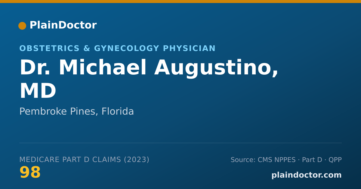 Shareable card for Michael Augustino, MD - Obstetrics & Gynecology Physician, Pembroke Pines, FL