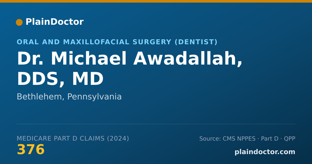 Shareable card for Michael Awadallah, DDS, MD - Oral and Maxillofacial Surgery (Dentist), Bethlehem, PA
