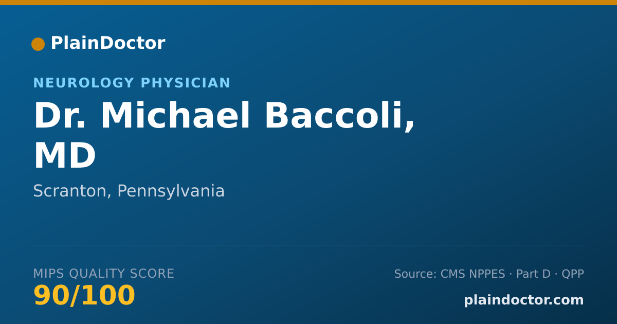Shareable card for Michael Baccoli, MD - Neurology Physician, Scranton, PA