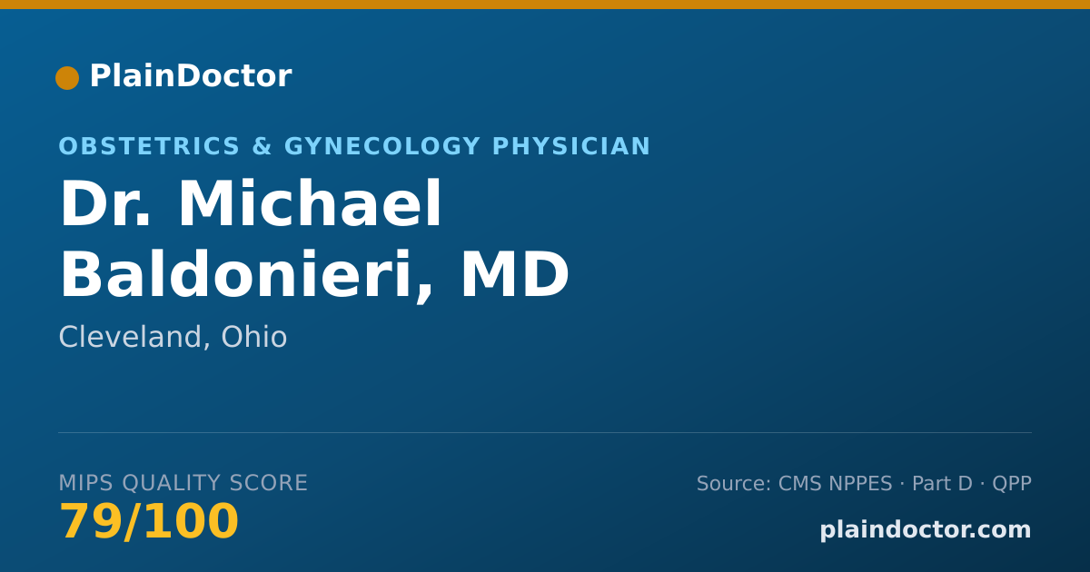 Shareable card for Michael Baldonieri, MD - Obstetrics & Gynecology Physician, Cleveland, OH