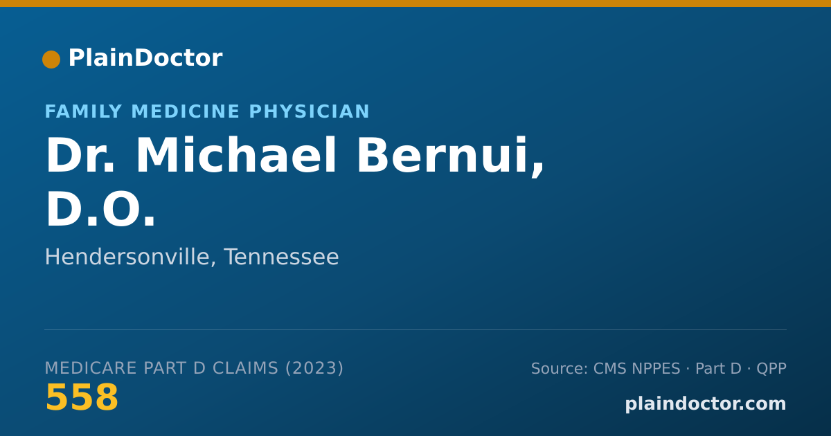 Shareable card for Michael Bernui, D.O. - Family Medicine Physician, Hendersonville, TN