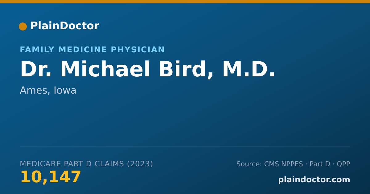 Shareable card for Michael Bird, M.D. - Family Medicine Physician, Ames, IA