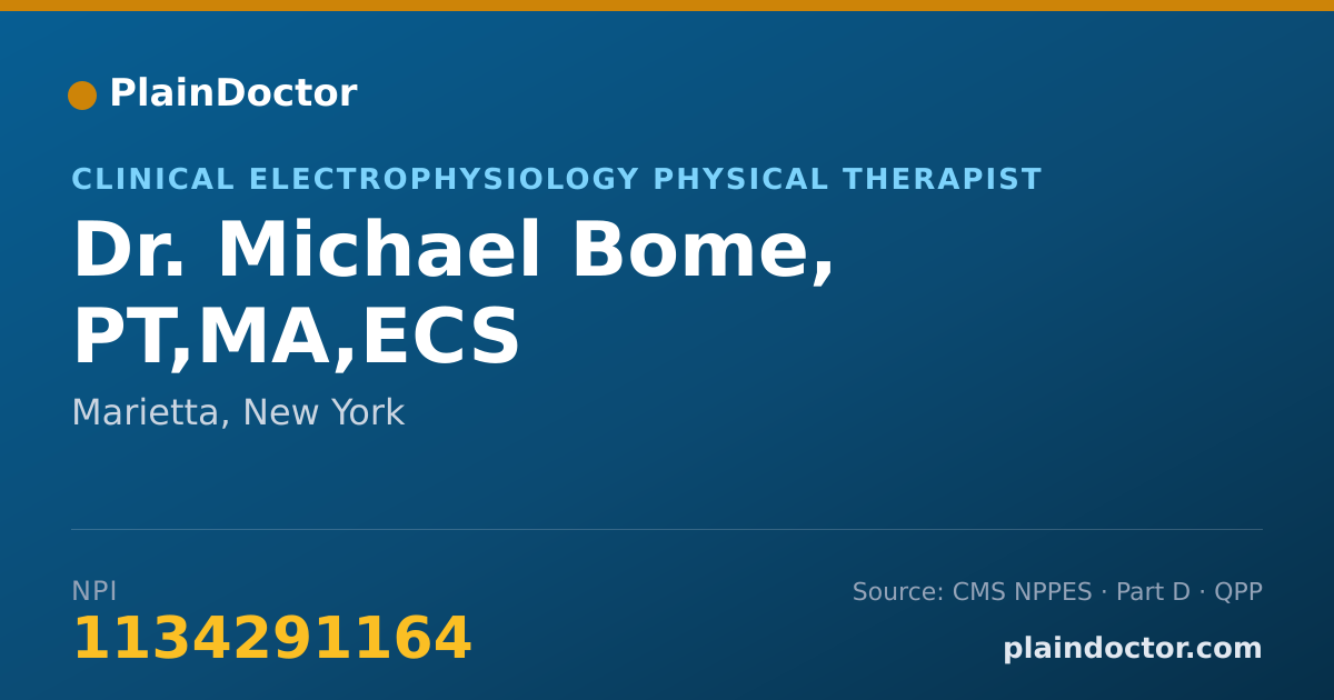 Shareable card for Michael Bome, PT,MA,ECS - Clinical Electrophysiology Physical Therapist, Marietta, NY