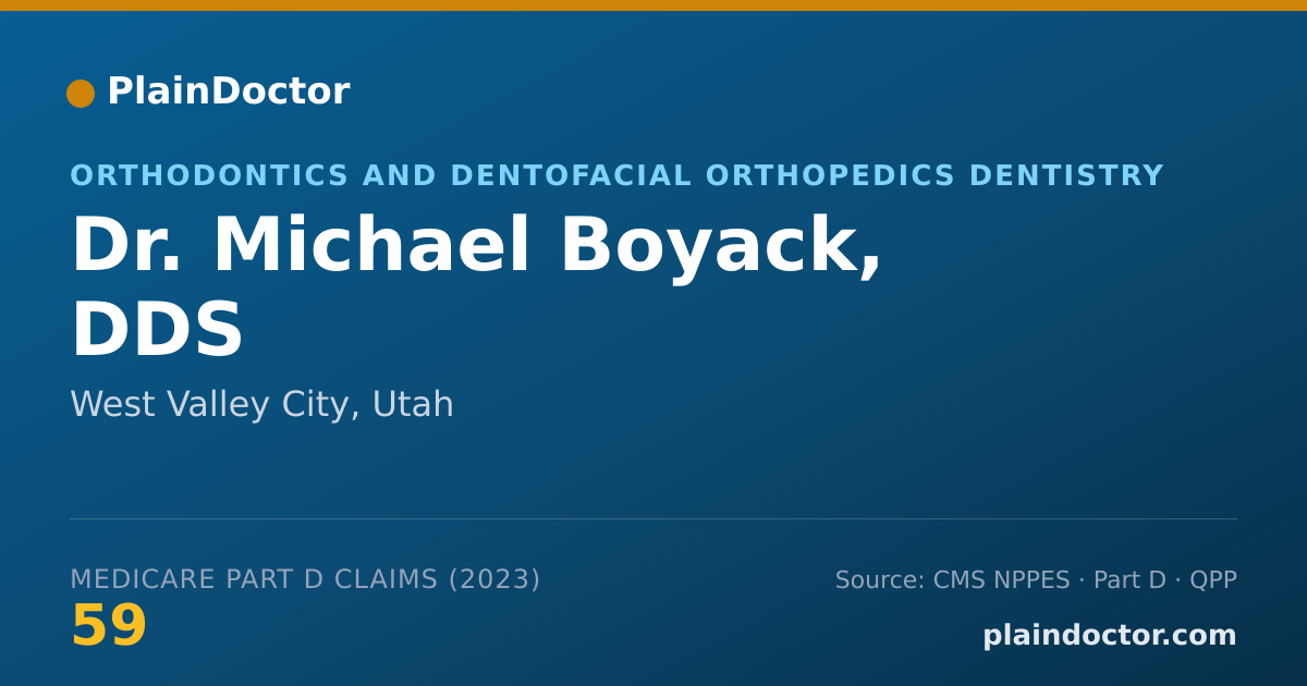 Shareable card for Michael Boyack, DDS - Orthodontics and Dentofacial Orthopedics Dentistry, West Valley City, UT