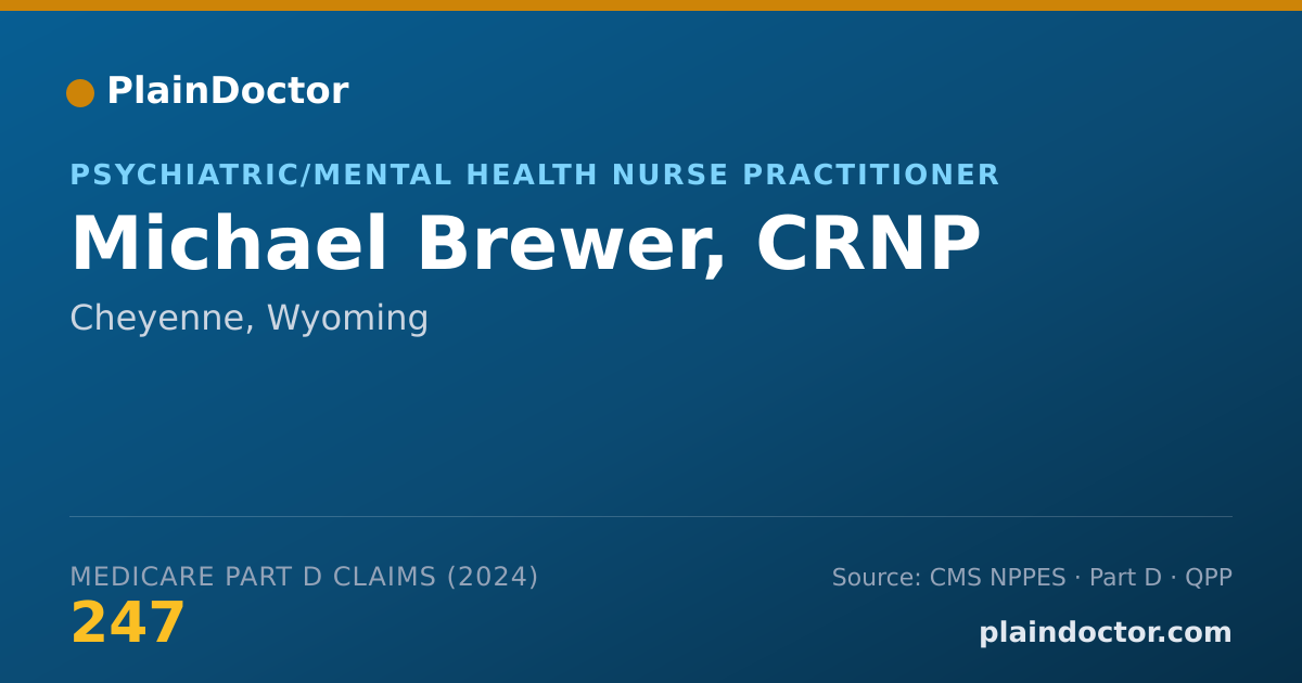 Shareable card for Michael Brewer, CRNP - Psychiatric/Mental Health Nurse Practitioner, Cheyenne, WY
