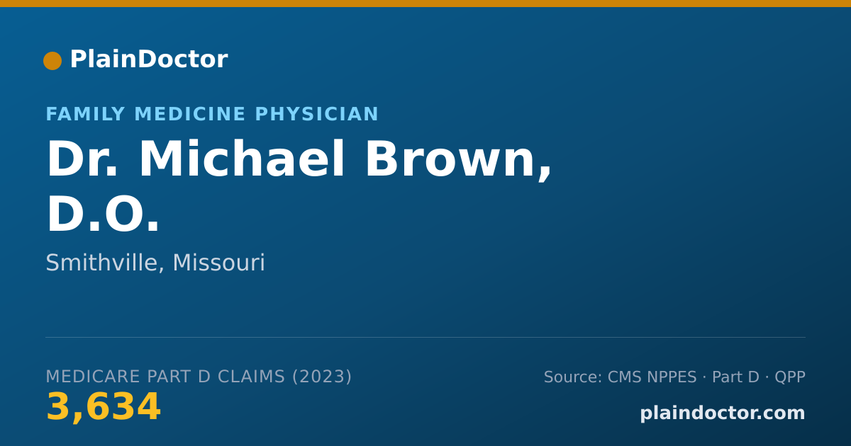 Shareable card for Michael Brown, D.O. - Family Medicine Physician, Smithville, MO